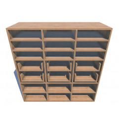 Wardrobe with 3 sections