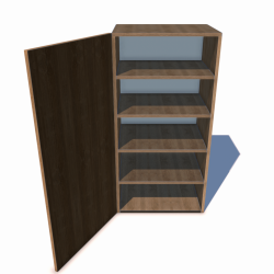 Cabinet with shelves and...